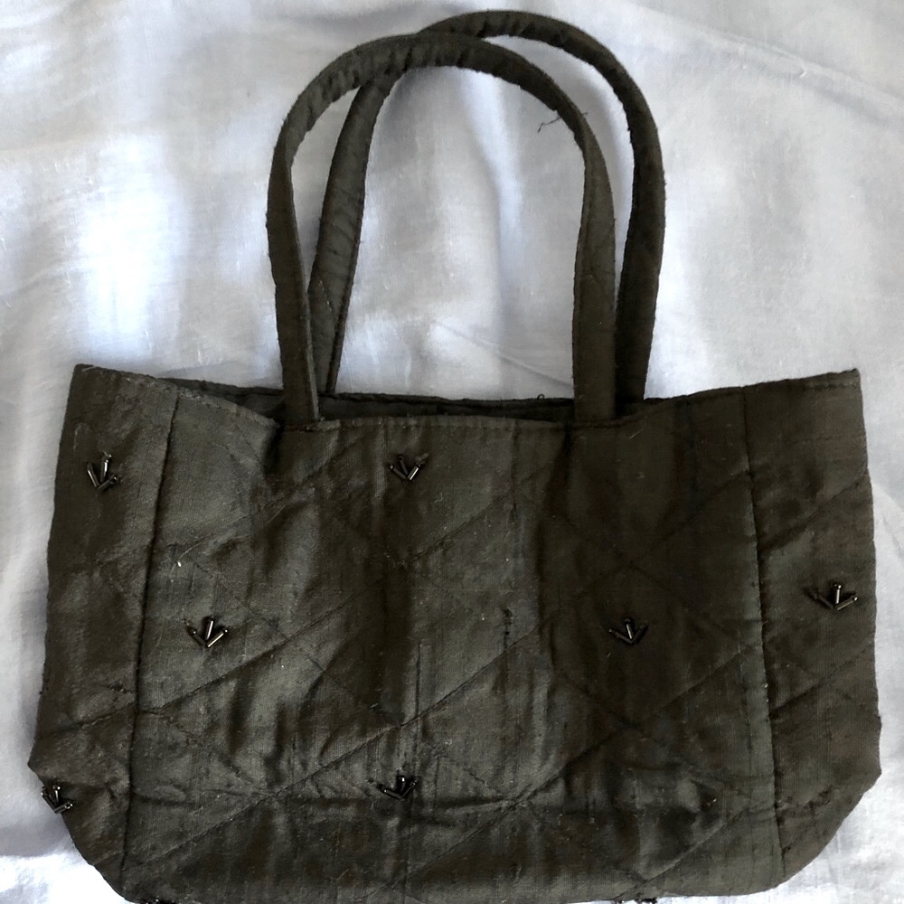 Vintage Black silk evening purse